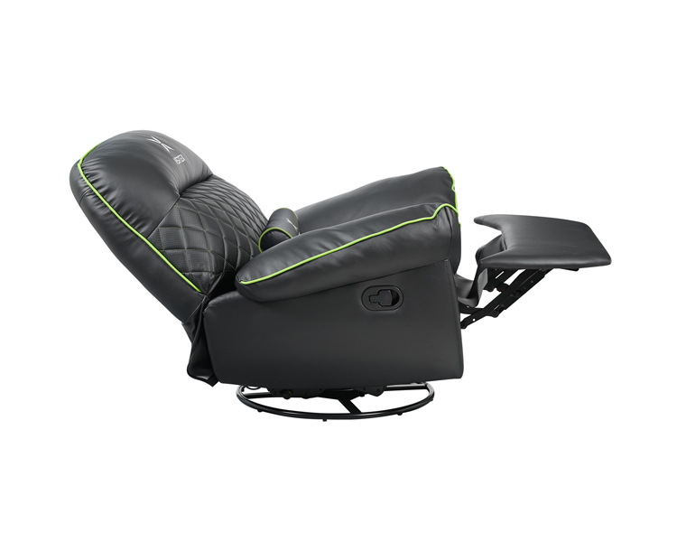 Gaming Chair: Vertex Throne Gaming Sofa Black/Green PVC